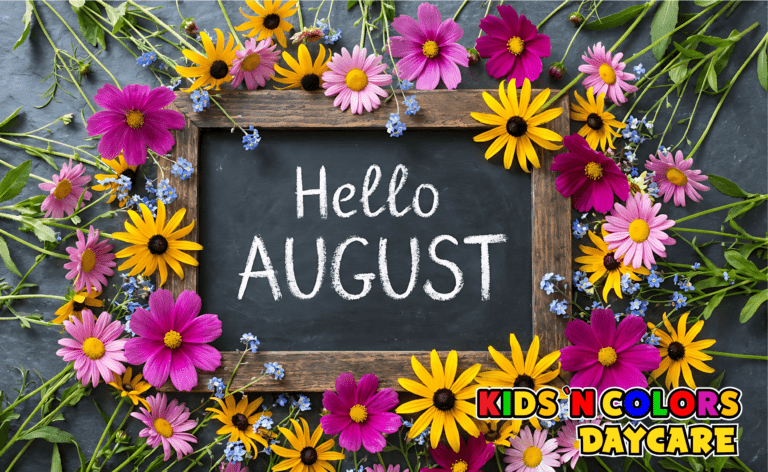 Hello August at Kids 'N Colors Daycare preschool in Palmdale